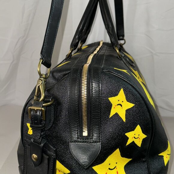 Ralph Lauren RRL Handmade Black Pebbled Leather Duffle Bag Travel Bag - Picture 3 of 17